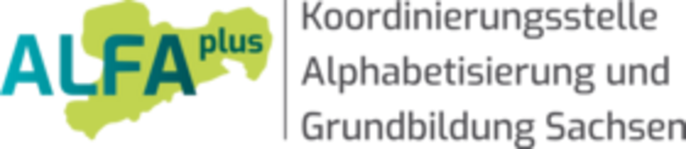 Logo der Koordinierungsstelle Alphabetisierung und Grundbildung Sachsen