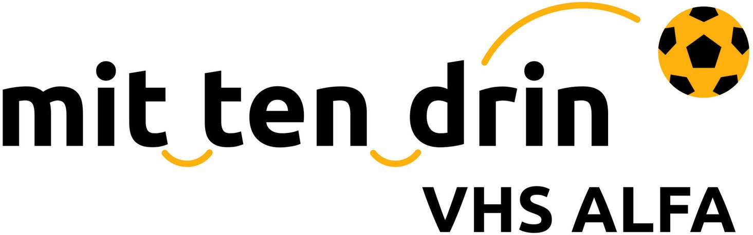 Logo des Projekts mittendrin Volkshochschule ALFA