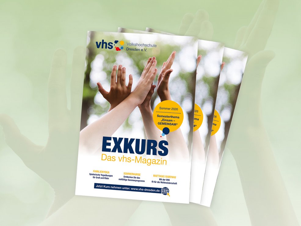 Illustration vom Exkurs Magazin der Volkshochschule Dresden 